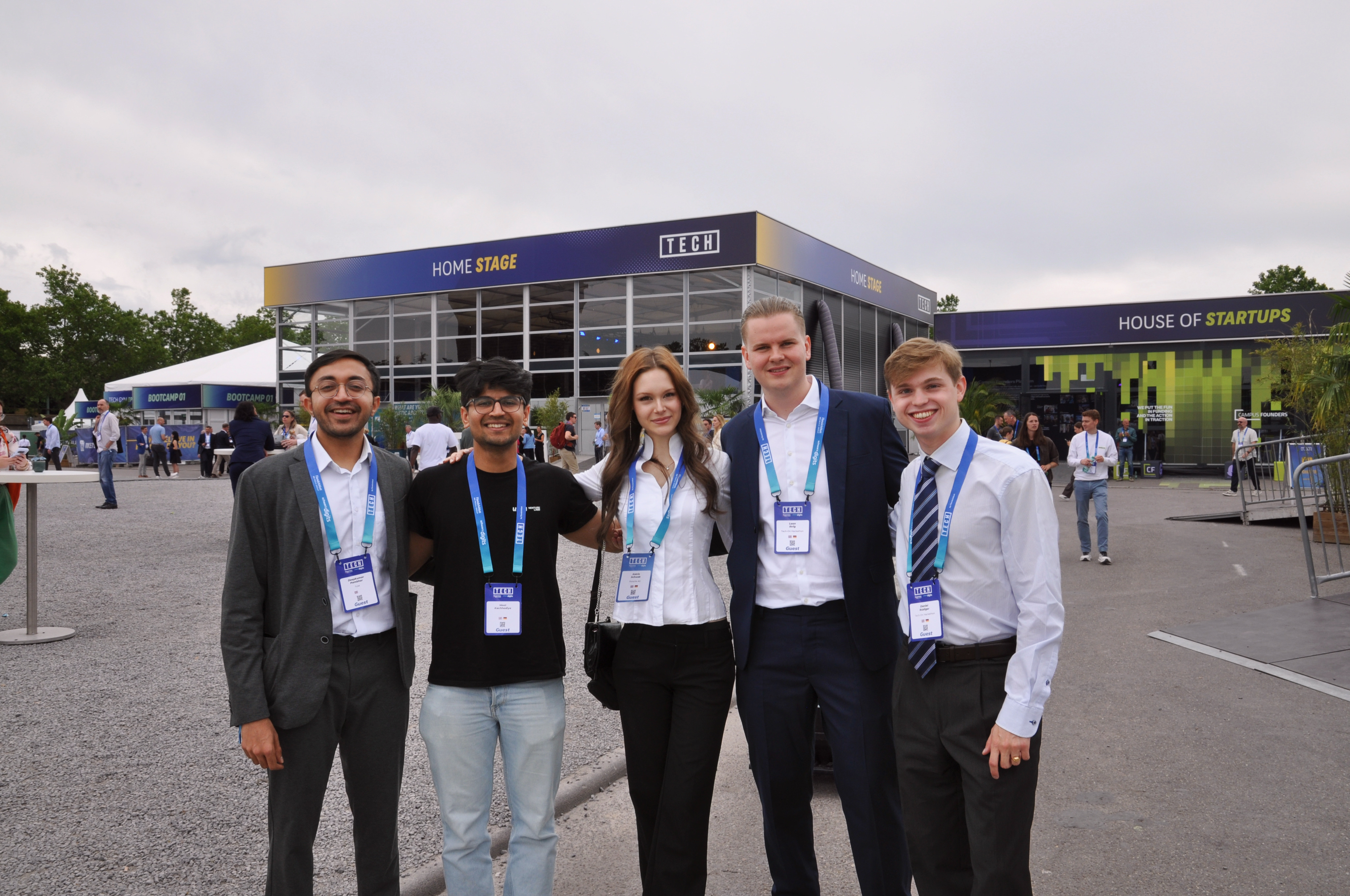 The Intraprise team outside the TECH Home Stage