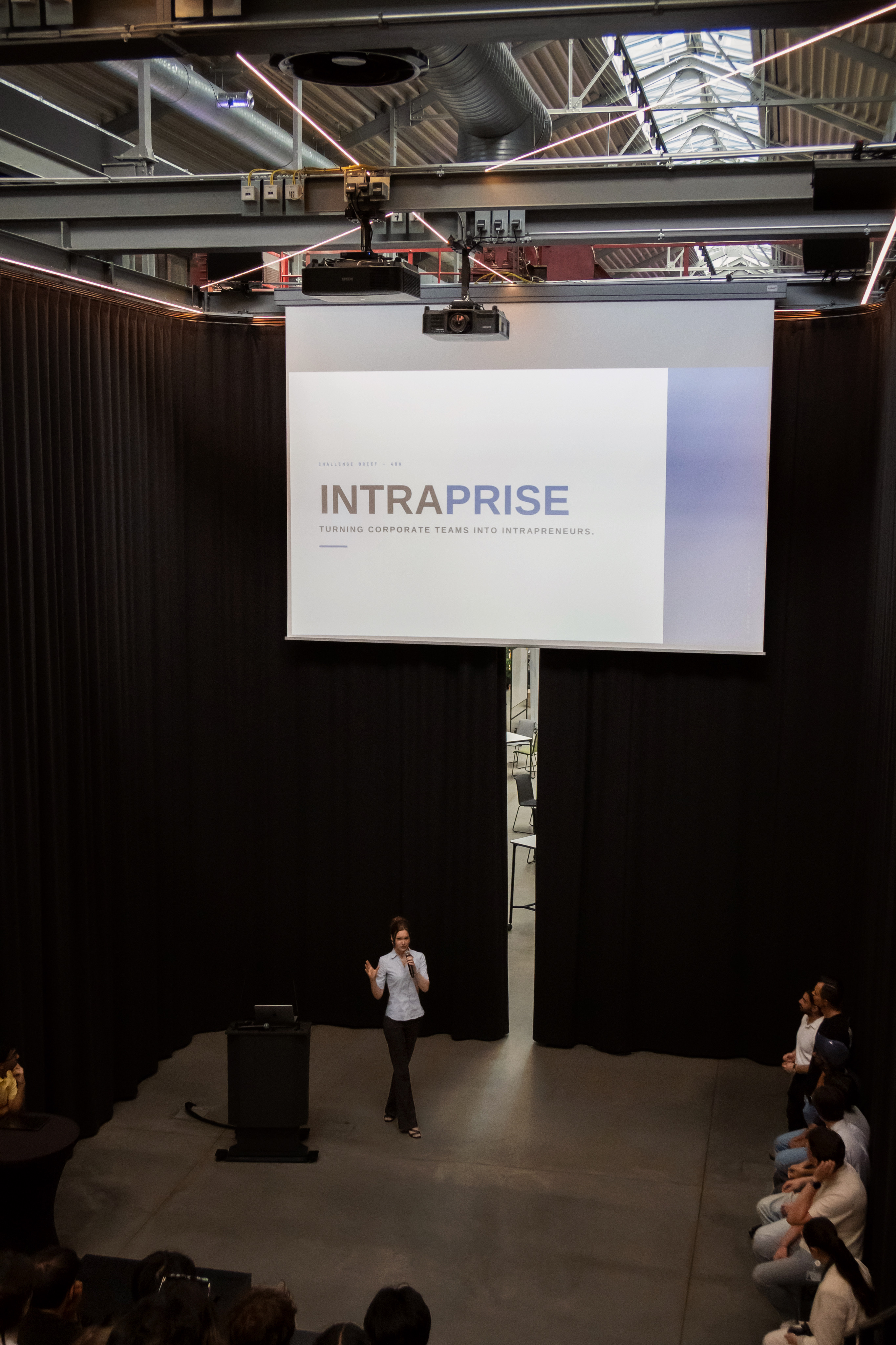 Presenting the Intraprise challenge on the TECHon main stage
